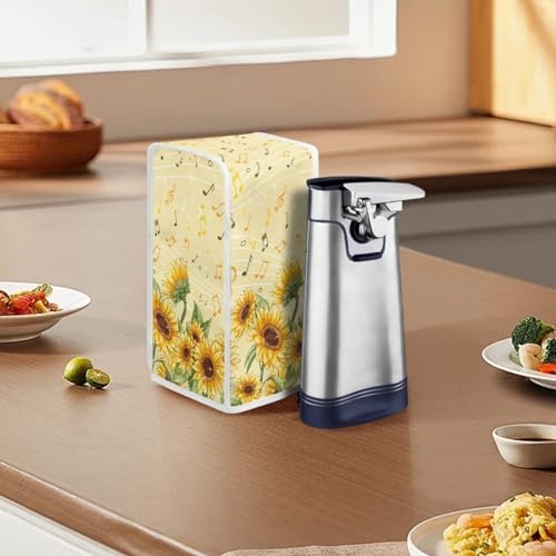 TODIYADDU Music Notes Sunflowers Electric Can Opener Cover