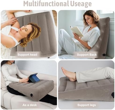 Bloomoja Inflatable Wedge Pillow for Sleep Apnea and Back Support 1