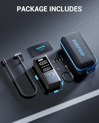 AVAPOW Tire Inflator with 150 PSI and LCD Screen