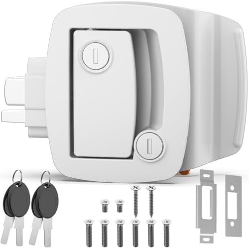 PAULINN RV Door Lock Replacement - 4 Keys Heavy Duty Zinc Alloy