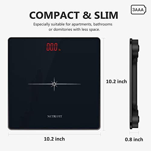 NUTRI FIT Digital Body Scale - 330 lb High Precision Black