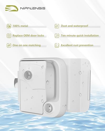 Nipalensis RV Door Lock Replacement Deadbolt - White