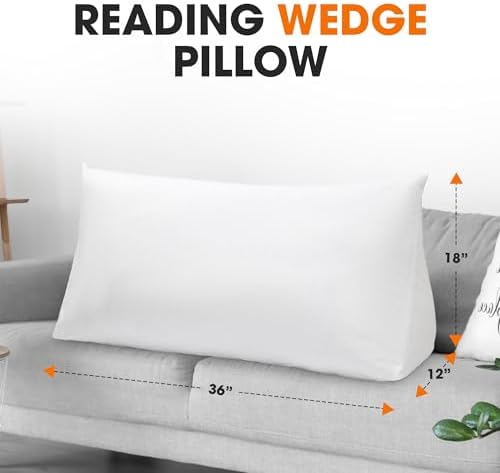 Cheer Collection Wedge Pillow for Reading and Sleep 1