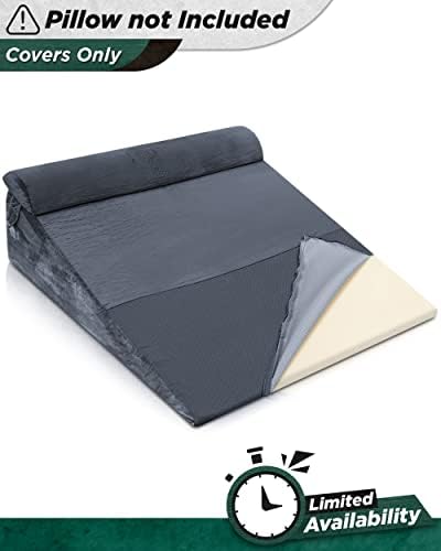 Lunix Replacement Cover for LX9 XL 12in Wedge Pillow Set - Navy 1
