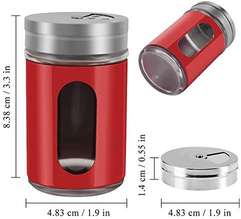 Accmor 2pcs Salt and Pepper Shakers in Red