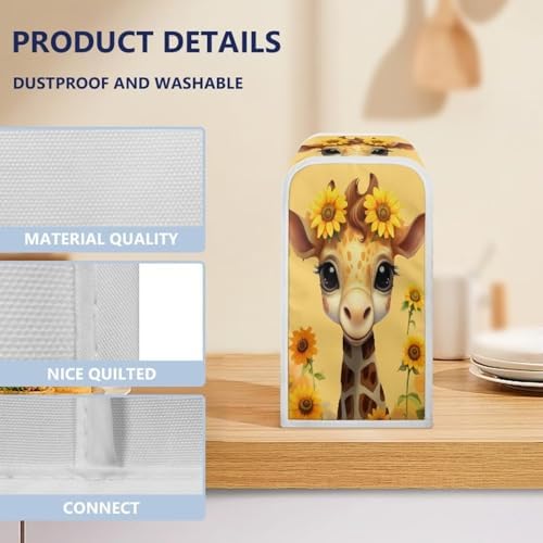 Flashideas Can Opener Dust Cover - Cute Giraffe Design