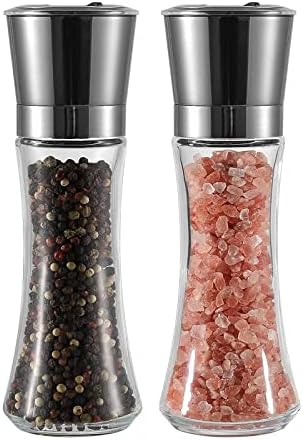 VEVOK CHEF Salt and Pepper Mill Set with Adjustable Coarseness