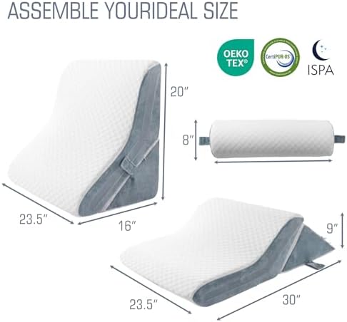 Flyxunfri 3PCS Adjustable Wedge Pillow Set