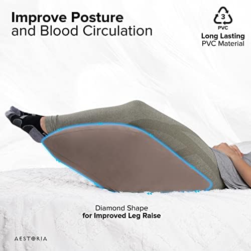 Aestoria Inflatable Leg Elevation Pillow - Portable Wedge with Storage Bag