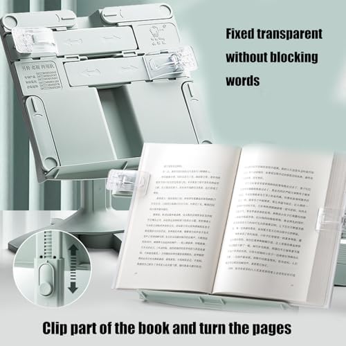 Folding Book Stand for Reading Textbook with Adjustable Height and Angles 1