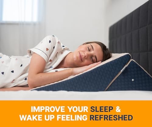 Isadem Bed Wedge Pillow - 45 Degree Incline Cushion