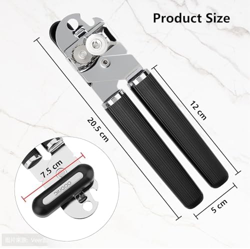 Adoric Heavy Duty Stainless Steel Can Opener with Ergonomic Handles