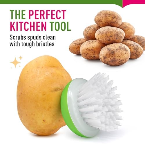 Vegetable Brush Scrubber 2Pcs Set Red and Green