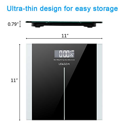 400lb Smart Body Scale with Fat Tracking and Backlit LCD Display 1