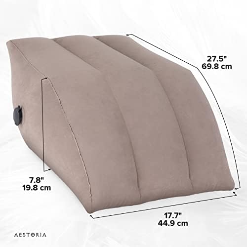 Aestoria Inflatable Leg Elevation Pillow - Portable Wedge with Storage Bag