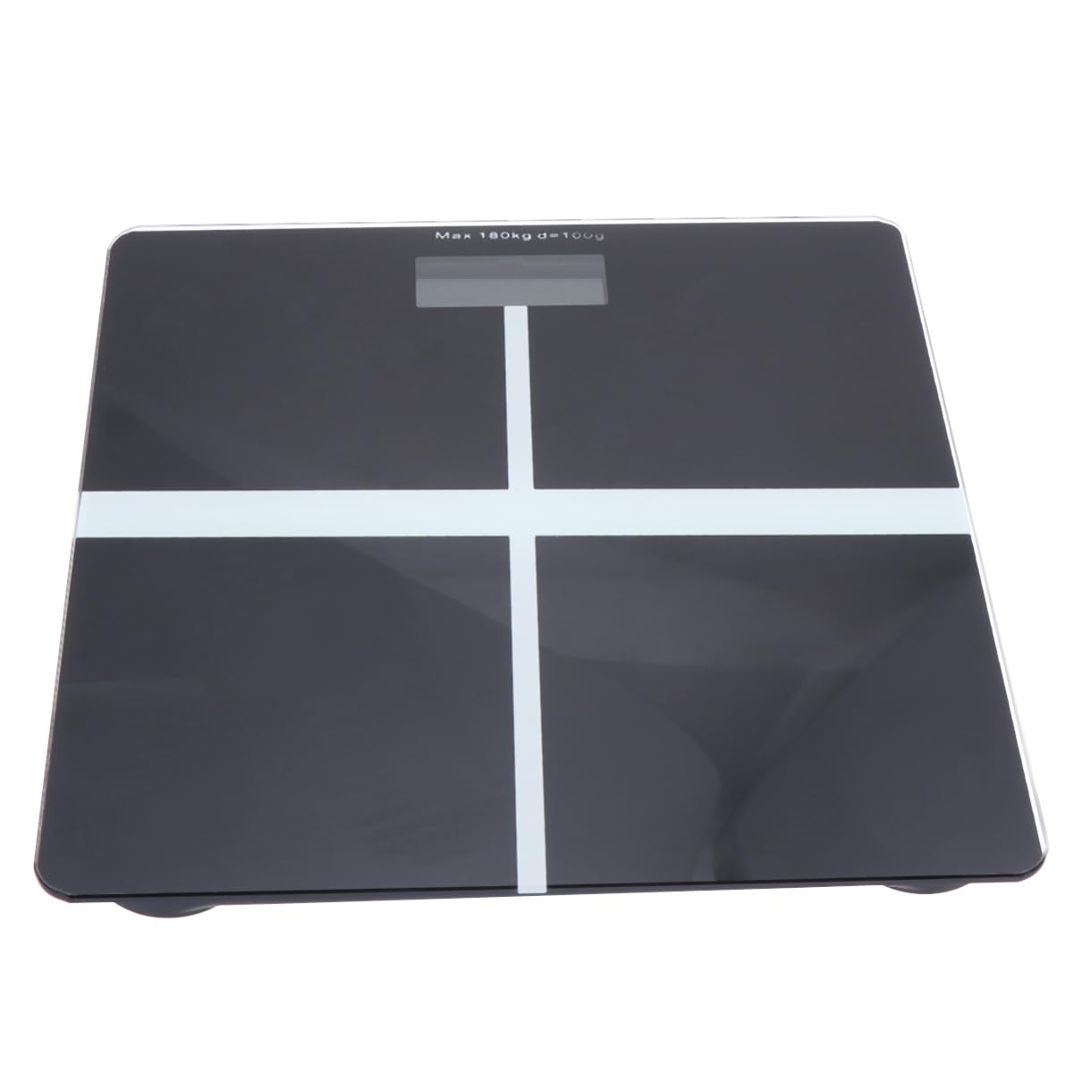 KOMBIUDA Bathroom Scale Glass Electronic 1kg Accuracy Black 1