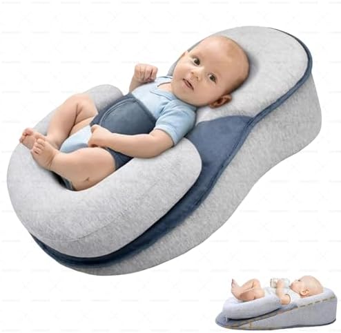 Saanerueen Baby Wedge Pillow for Newborn Grey