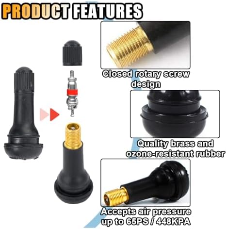 8PCS TR413 Tubeless Valve Stems for 115mm Rim Holes