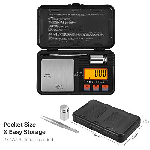 Flexzion Digital Scale Pocket Size 50g 001g Precision