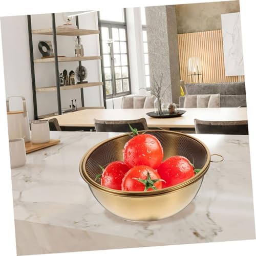 VINTORKY 1 Set Mini Golden Colander with Bowl