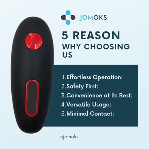 Jomoks Smooth Edge Electric Can Opener One Touch Battery Operated Hands Free