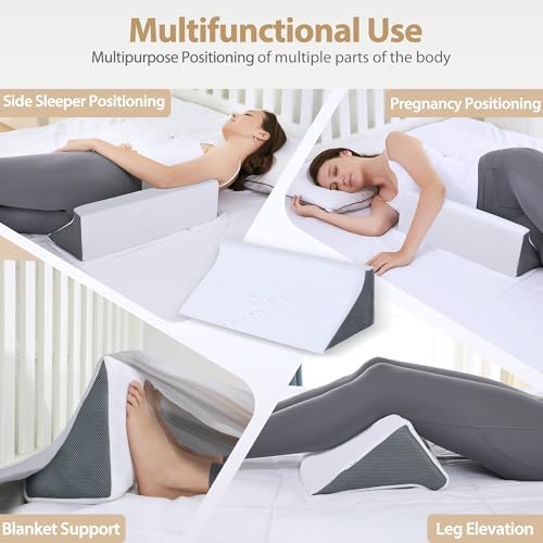 Loeysu Side Wedge Pillow for Back Pain Support