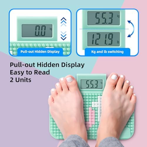 Venugopalan Mini Travel Body Scale - 330 lb Blue
