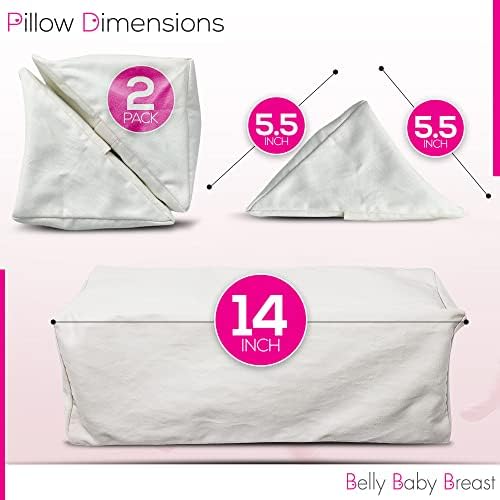 Belly Baby Breast Pillow Set of 2 for Pregnancy and Side Sleep