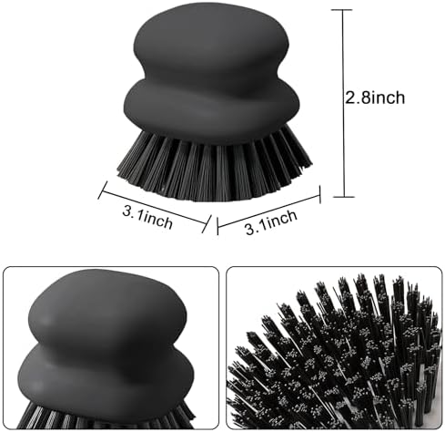 MUUBOOX 2Pack Dish Scrub Brush Black