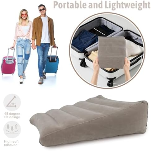 Bloomoja Inflatable Wedge Pillow for Sleep Apnea and Back Support 1