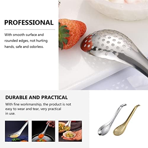 Hemoton 2pcs Food Strainer Colander Spoon
