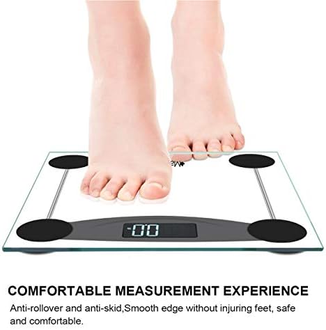 Malama Digital Body Weight Scale with LCD Backlit Display 400 lbs Accuracy Black