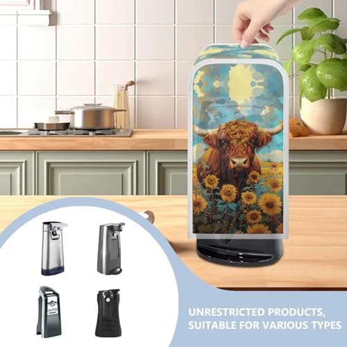 Highland Cow Can Opener Cover Electric Kitchen Decor