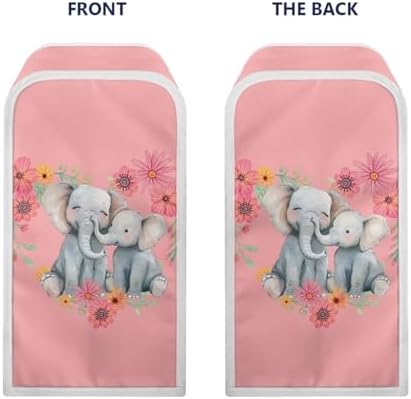 Suhoaziia Can Opener Dust Cover with Elephant Flowers Pattern 1
