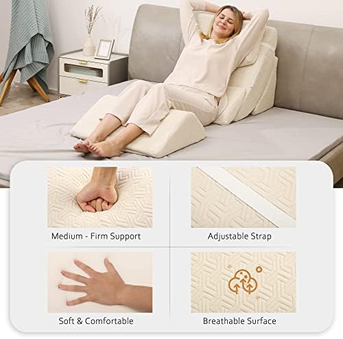 Betterhood 5pcs Orthopedic Bed Wedge Pillow Set