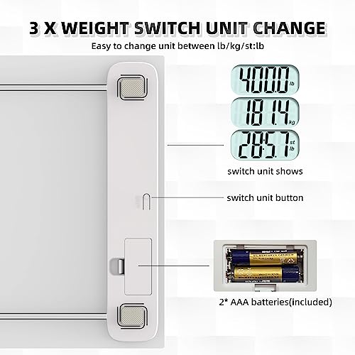 MPBEKING Digital Weight Scale with Tempered Glass and Tape Measure