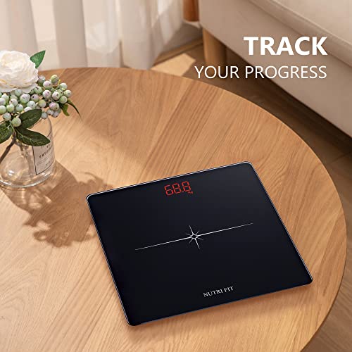 NUTRI FIT Digital Body Scale - 330 lb High Precision Black