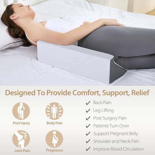 Loeysu Side Wedge Pillow for Back Pain Support