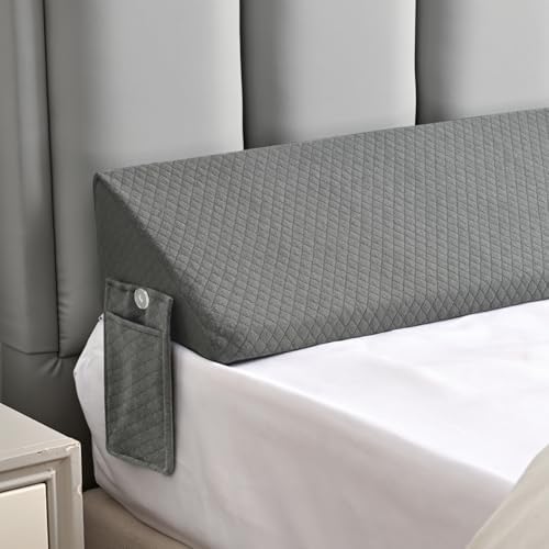 MIDLADE Queen Bed Wedge Pillow for Headboard Gap Filler