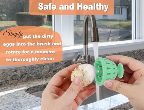 Silicone Egg Washer with Suction Cup 58cm Blue