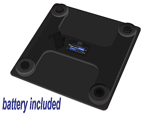 Realremhai Digital Body Weight Scale - Accurate Sleek Black Durable