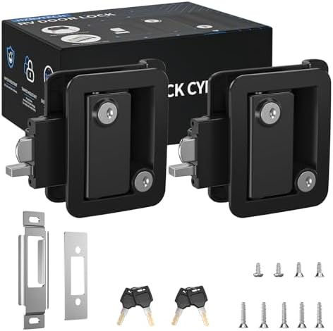 HZRVTECH RV Door Lock Replacement with 4 Keys 1
