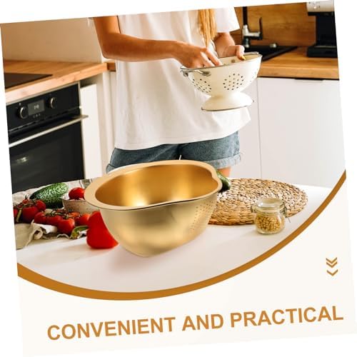 Convenient Colander with Fine Mesh for Rice and Vegetables