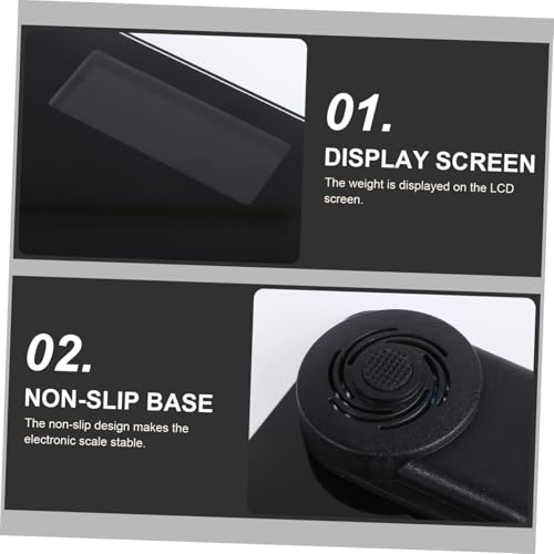 ORFOFE Digital Scales for Home Black LCD Display 01kg Precision
