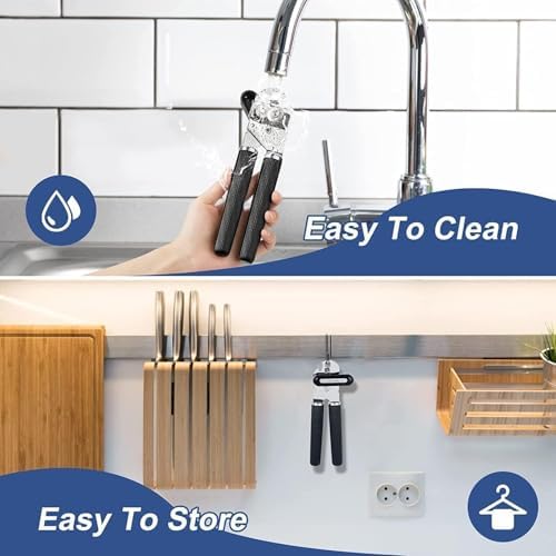Adoric Heavy Duty Stainless Steel Can Opener with Ergonomic Handles