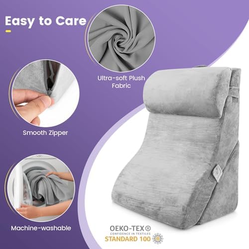 KOMFOTT 3PCS Adjustable Orthopedic Wedge Pillow Set
