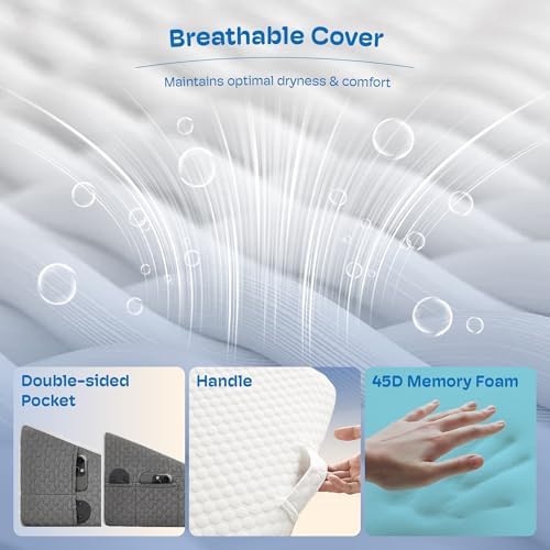 12 Inch Bed Wedge Pillow for Post-Surgery and Acid Reflux Relief