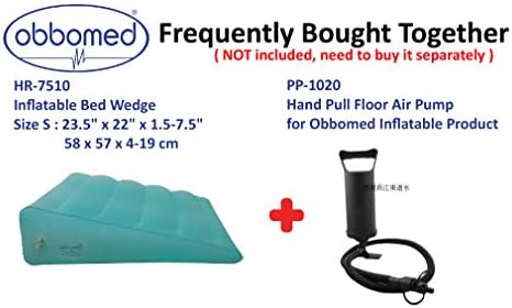 ObboMed HR-7510 Inflatable Bed Wedge Pillow with Velour Surface