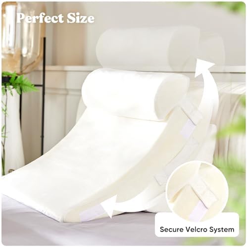 4PCS Orthopedic Bed Wedge Pillow Set for Pain Relief and Comfort
