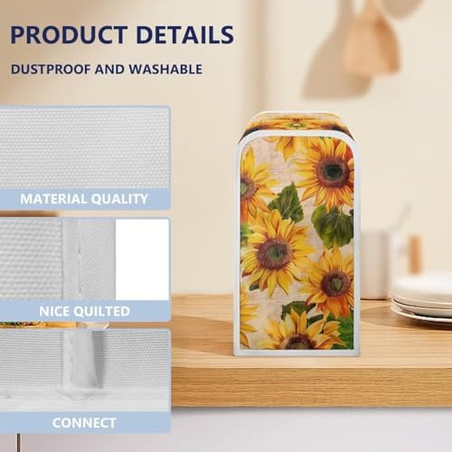 DISNIMO Vintage Sunflower Can Opener Cover